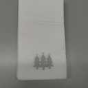 100 Pack Christmas Napkins Disposable Paper Napkins Christmas Cocktail Napkins Silver Xmas Trees Dinner Napkins Holiday Hand Towels for Kitchen Bathroom Table Decorations Xmas Party Supplies