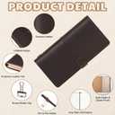 Thenshop Travelers Refillable Leather Journal Notebook Travel Diary Handmade Passport Travelers Journal for Men and Women with 3 Notebook Inserts, Pen Holder, Binder Clip(Dark Brown,Stand Size)