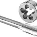 Burkit 3/4"-10 UNC Tap and Die Set, 3/4 x 10 UNC Machine Thread Tap and Round Die Right Hand