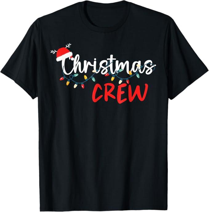 Christmas Crew Xmas Lights Family Matching Pajamas Holiday TShirt XS