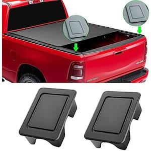 Moonlinks Bed Rail Stake Pocket Covers Compatible with Dodge Ram 1500 2500 3500 2009-2018,Rear Truck Tonneau Covers Stake Holes Caps Plugs (2 PCS)