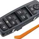 3+0 Metal Pins Master Power Window Switch.Compatible with 2012-2016 Dodge Grand Caravan,2012-2016 Chrysler Town Country.Driver Side Control switches Front Left OEM:68110872AA(Green Light)