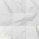 Daltile Perpetuo 12" x 12" Marble Look Porcelain Floor Tile in Matte Brilliant White for Kitchen, Bathroom, Living Room Floors | (13 PC Per Carton) (12.22 SQFT Per Carton)