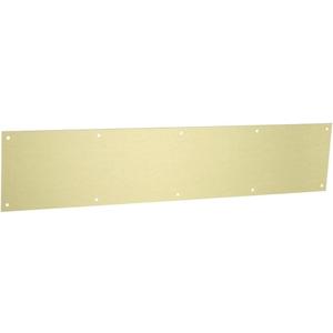 National Hardware N270-351 Door Kick Plate Brushed Gold 6 in x 30 in Surface Mount Protection for Exterior and Interior Doors DIY Installation Hardware Included