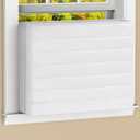 Air Conditioner Cover Indoor, AC Covers for Inside Window AC Unit Cover with Reinforced Elastic String, Double Insulation, 17"x13"x3.5" Cream White