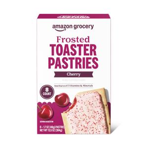 Amazon Grocery, Frosted Toaster Pastries, Cherry, 13.5 Oz, 8 Ct (EXP 10/29/26)