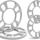 4 Pack Universal Wheel Spacers, 5/16" (8 mm) Thick Die Cast Replacement Wheel Spacer for 4 Lugs Wheels/Rims, Aluminum Wheel Accessories Parts, Fits 100 to 114.3 mm Multiple Bolts Pattern