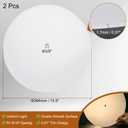 PATIKIL Lampshade Diffuser, 2 Pcs 15.5" Diameter with 3/8" Center Hole Round Diffuser 1.7mm Thick for Drum Lampshades Pendants Light Fits 16-18" Openings, Translucent White