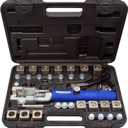 Mastercool 72475-PRC Universal Hydraulic Flaring Tool Set Patented Design 45 Double & Single Flares, Push Connect, GM Fuel Line, Brake Line Includes Hydraulic Ram & Mini Tube Cutter