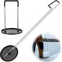 Lothee Stainless Steel Telescopic Ice Fishing Skimmer Scoop, Ice Hole Fishing Scoop, 11.8-27.6" Extendable, Fish Gear & Accessories, Fish Gear Tool (7.9" Diameter)