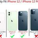 NITITOP Compatible with iPhone 12/12 Pro Magnetic Case [Compatible with Magsafe] Cute Clear for Women Girls Flower Floral Ultra Slim with Bumper Soft TPU Anti-Yellow Cover - Clear Black