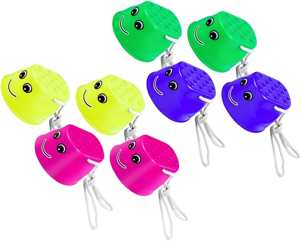 NUOBESTY Bucket Walking Stilts Walking Cups Sensory Training Stilts Equipment for Children Kids Balance and Coordination, Strength Ability Developing, 8pcs