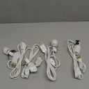 4 Pieces Accessory Cord with One LED Light Bulb Lamp Kit, 6Ft Christmas Village Lights Cord with On/Off Switch and Spare Fuse, Blow Mold Light for Christmas Houses Village, Holiday Craft Decorations