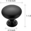 Ravinte 25 Pack Kitchen Cabinet Knobs Dresser Knobs Drawer Matte Black Zinc Drawer Pulls Door Dresser Handles for Cupboard