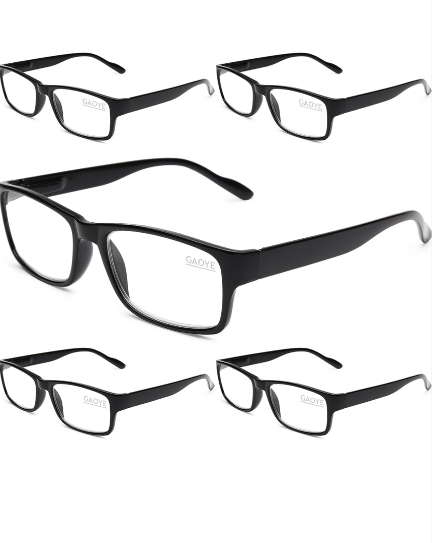 Gaoye Professional Reading Glasses for All Day - Computer Readers with Blue Light Protection - Value Pack, +1.