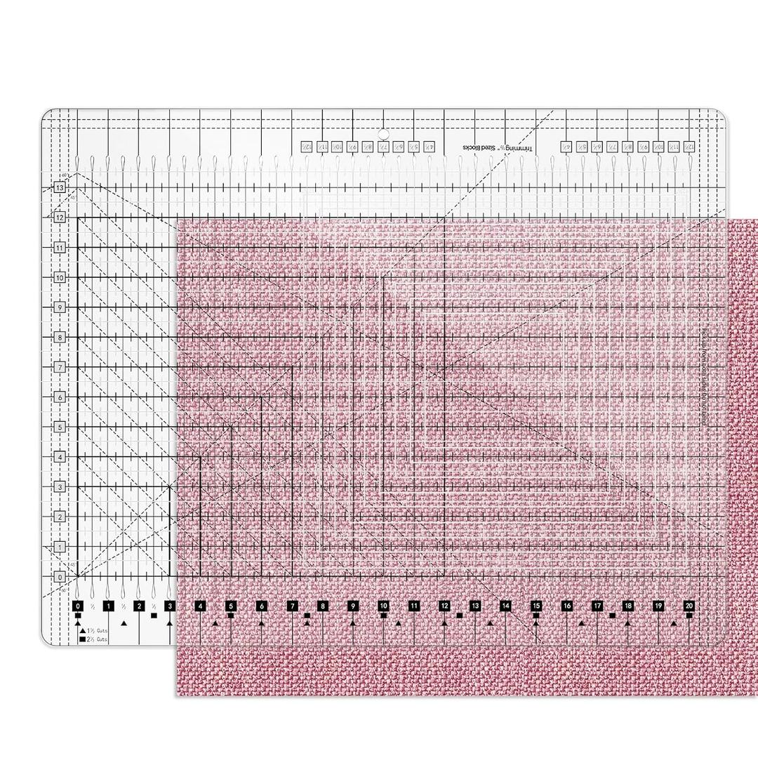 Slotted Quilting Ruler 17-3/4" x 22" - XL Non-Slip Acrylic Sewing Ruler