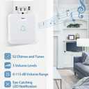 AVANTEK Wireless Doorbell, Waterproof Door Bell Chime Operating at over 1300 Feet, Classroom Doorbell with 52 Melodies, CD Quality Sound and LED Flash, 1 Button + 2 Plug-in Receivers, D-3W