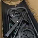 Snow Shovel with Wheels for Driveway,29'' Combined Snow and Ice Removal Design, Angle Adjustable Blade & Handle Snow Pusher Shovel,Efficient Snow Plow for Pavement