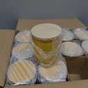 SHOWIN Thick Candle Jars for Making Candles 12 Pcs, 7 OZ Empty Jars with Wood Lids for Candle Making, Sample Container, Frosted Yellow