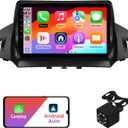 2+32G Android 12 Double Din Car Stereo for Ford Escape 2013-2016 with 9 Inch Touchscreen Radio Built-in Wireless Carplay/Android Auto/GPS/Bluetooth/FM/AUX-in/Steering Wheel Controls/Backup Camera