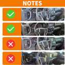 RT-TCZ for Silverado Dash Side Air Vents Panel Trim Cover for Chevy Silverado GMC Sierra 2019-2022 Black Carbon Fiber Grain Interior Accessories 2pcs