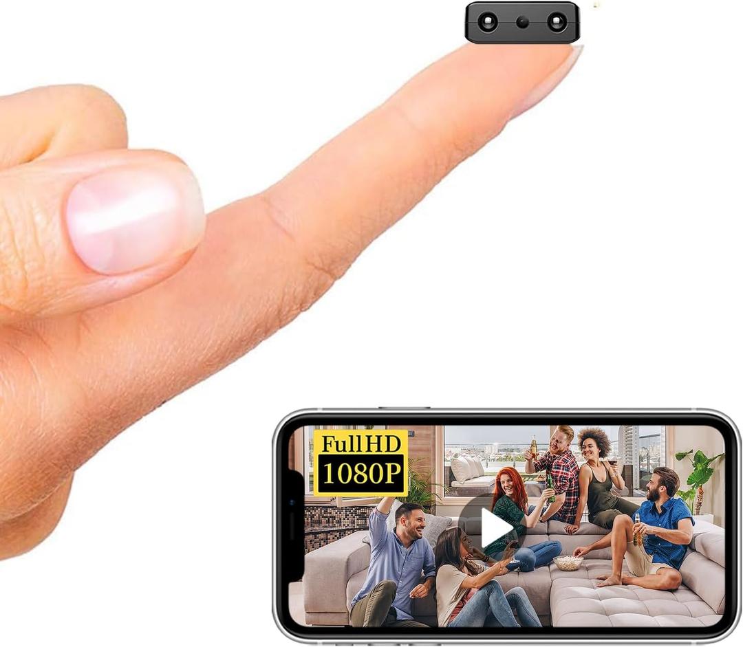 Smallest Wireless WiFi IP Camera,HD1080P Spy Camera,Portable Camera,Portable Video Recording Live Feed,Baby Monitor with Night Vision,Motion Detection,Cloud Storage for Security with iOS Android APP