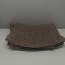 42in Extra Large Christmas Tree Collar - Wicker Woven Tree Collars for Artificial Trees - Handmade Rattan Rustic Farmhouse Basket for Tree Base Cover with Cord Cut-Out for 9ft 10ft 12ft Tree (Brown)