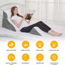 Wedge Pillow Set for After Surgery 4PCS Orthopedic Bed Wedge Pillows for Sleeping Adjustable Memory Foam Triangle Support for Back Pain Relief, Acid Reflux & Recovery (Grey)