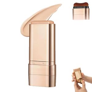 Hanae Korea Foundation Stick, Dual-Ended Concealer Foundation Stick with Brush, Luminous 3-in-1 Makeup Stick, Lightweight Full Coverage, Brightening & Long-Lasting, 2 Pack (Natural)