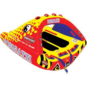 SPORTSSTUFF Poparazzi 1-3 Rider Towable Tube for Boating, Red