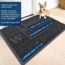 OLANLY Welcome Door Mat Indoor Outdoor Entrance, Heavy Duty Sturdy Front Door Mat, Waterproof All-Weather Doormat, Stain Resistant, Low Profile, Easy Clean Patio Entryway Mat, 36 x 24, Black