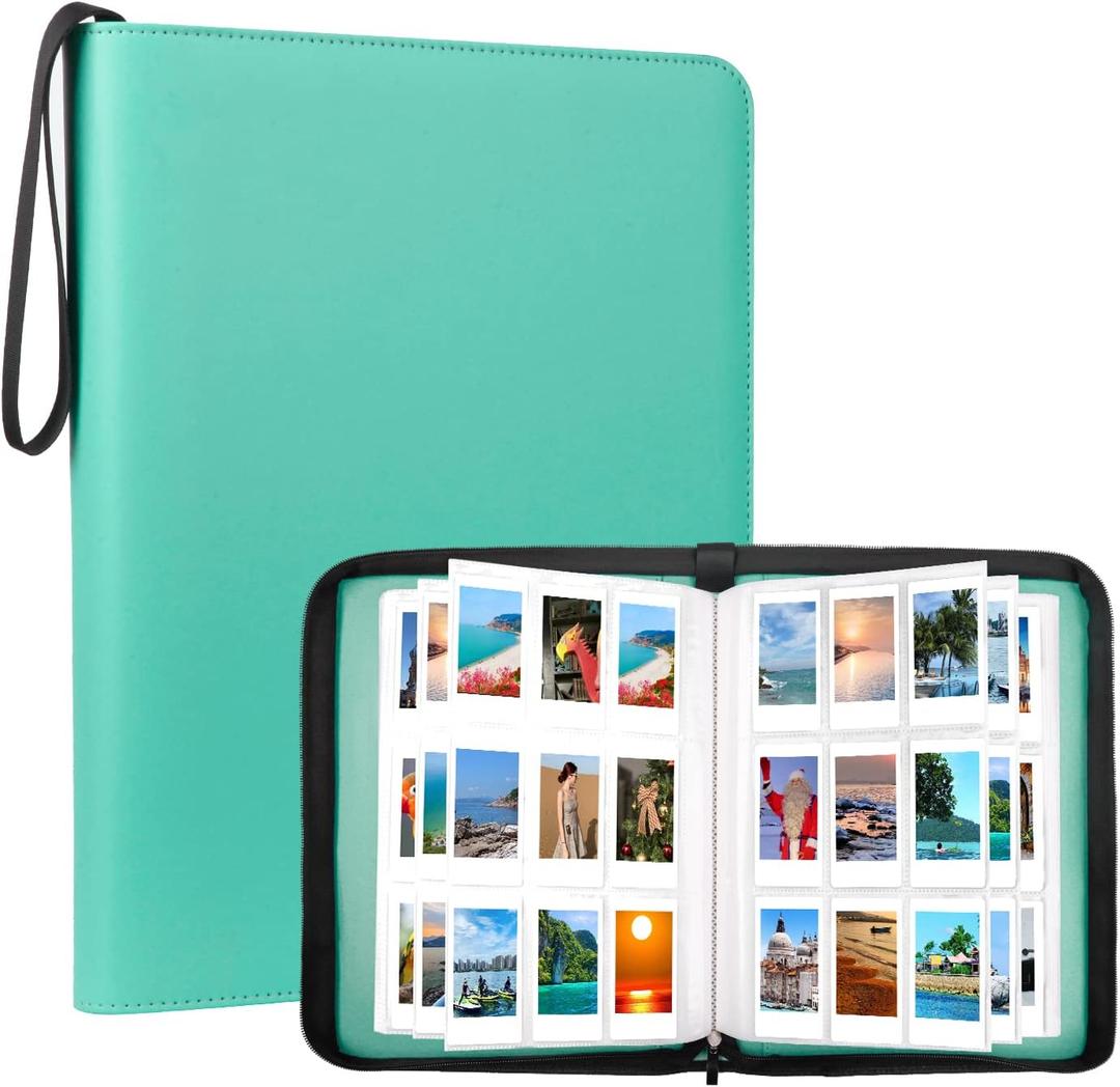 540 Pockets Large Photos Album for Polaroid 2x3 Inch Film, Pictures Book for Fujifilm Instax Mini Instant Camera, Kpop Photocard Holder Binder, Green