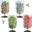 4PCS Bird Netting for Fruit Trees 5x6.6FT Mesh Bag with Drawstring Garden Insect Netting Pest Barrier Blueberry Nettings Plant Row Cover White Mosquito Net for Fruit/Flower/Vegetables