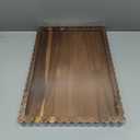 Lounsweer Acacia Wood Decorative Tray for Home Decor, 14'' x 10'' Wooden Serving Tray for Coffee Table Centerpiece Dining Kitchen Island Decoration Bathroom Counter Display (Brown)