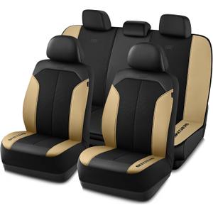 Skechers Car Seat Covers,GOGA Mat Oxford Cloth Seat Covers,Waterproof Car Seat Covers Full Sets,Automotive Universal Fit Seat Cover for Most Cars, Suvs, Trucks,Beige