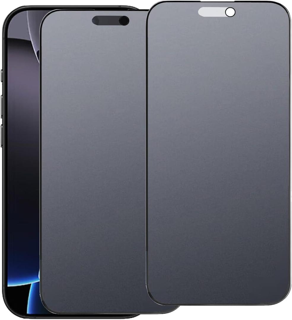 2 Pack Matte Privacy Tempered Glass for iPhone 16 Pro Max Anti-glare Anti-spy Screen Protector Film 6.9 inch