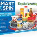 Ontel Smart Spin Rotating Refrigerator Organizer - Use This Lazy Susan as a Rotating Spice Rack, Condiment Organizer, Cabinet Organizer or for Kitchen, Panty or Fridge Organization and Storage, Clear