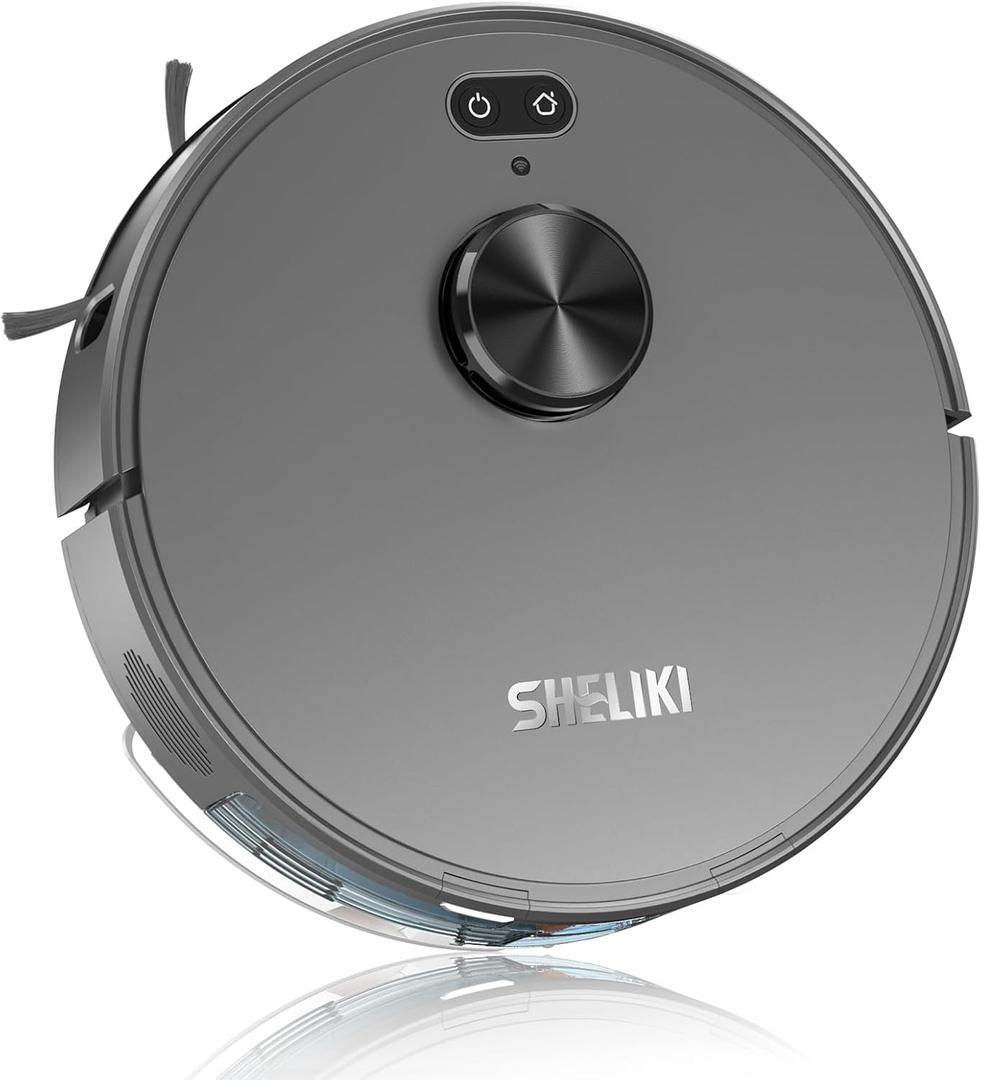 Robot Vacuum and Mop Combo, Mapping Robotic Vacuums Cleaner with 75 Days Self-Emptying, LiDAR Navigation Smart & Strong Suction, WiFi/ App/ Alexa/ Voice Control, Quiet for Home Pet Hair Hard Floor Carpet
