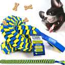Race&Herd | KnottyBall Xtreme | Dog Toys Interactive Snuffle Ball and Puzzle Toy for Any Size Dogs | Encourage Natural Foraging Skills | Slow Feeding Dog Enrichment Toys for Training and Stress Relief (Medium, Matrix Blue & Yellow)