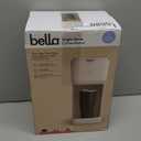 BELLA Single Serve Coffee Maker, K Cup & Coffee Ground Compatible with Removable, Adjustable Drip Tray, Auto Shutoff & Reusable Dishwasher Safe Accessories, Brews 6oz to 14oz, 1000 Watt, Oatmilk