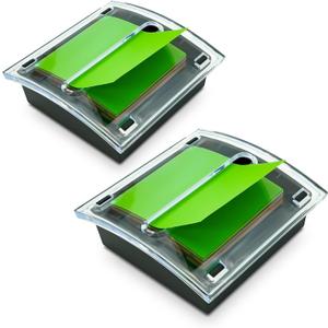 2 Pcs Pop Up Sticky Note Dispenser Acrylic Small Sticky Note Holder for 3 x 3 Inch Sticky Notes Office Home Classroom Desk Supplies