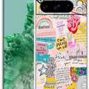 Indie Positive Quotes Popular Words Collage,Trendy Soft TPU Full Cover Case for Google Pixel 8 Pro Clear