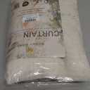 MYSKY HOME White Curtains 80 Inch Length 2 Panels Set for Living Room, Semi Sheer Cotton Blend Soft Touch Light Filtering Drapes for Doorways Sliding Glass Door, 50" Wide per Panel, White, 2 PCs