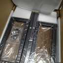 Wooden Step Stools for Adults Kids with Non-Slip Rubber Feet, Heavy Duty Stepping Stools with 500-LBS Capacity for Bedroom Kitchen Bathroom, Bed Steps for High Beds, Easy to Assemble, Rustic Brown