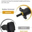 7-Way Connector Adapter, F2BC004XXBK Vehicle Power Supply Adapter Compatible with Furrion RV Camera System 12V, 7 Pin Backup Camera Power Cable 2021132201 FR87PR- 11 inches