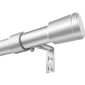 1 Diameter Silver Curtain Rods for Windows, 1 Pack 30-120 Inch Heavy Duty Window Treatment Rods, Long Adjustable Curtain Rod, Fits Most Standard Windows, Suitable for Bedroom, Living Room, Farmhouse