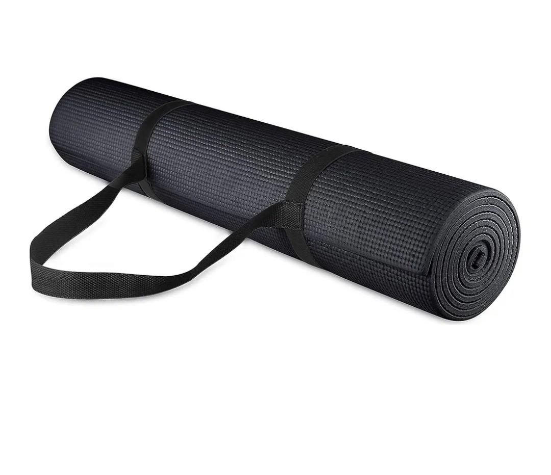 Fitvids All Purpose 1/4-Inch High Density Anti-Tear Exercise Yoga Mat with Carrying Strap, Multiple Colors