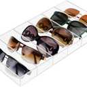 Weiai Acrylic Sunglass Organizer, Eyeglass Case Storage for Multiple Glasses - 1 Pack, Clear