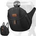 YOREPEK Stroller Bag Organizer Fits for Doona Car Seat Stroller, Stroller Accessories, Diaper Backpack with 2 Cup Holder Insulated Pockets, Storage Bag with 3 Compartments for Baby Essentails, Black