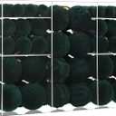 100 Pcs Christmas Velvet Balls Set, Christmas Balls Decorations, Flocked Hanging Ornaments for Xmas Tree Wedding Anniversary Party (Dark Green)